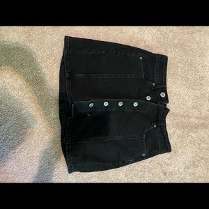 black denim skirt